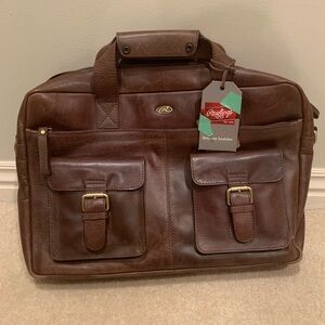 Rawlings Leather Briefcase - Brown
